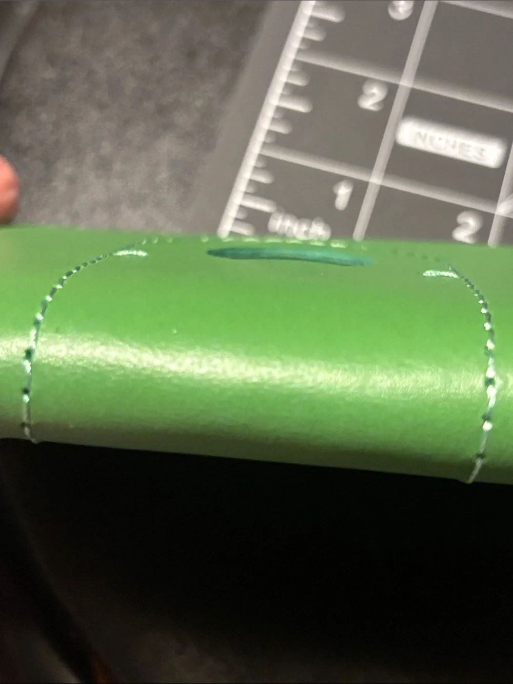 Avocado Green Leather Passport Holder With Area For AirTag By ALLIVE